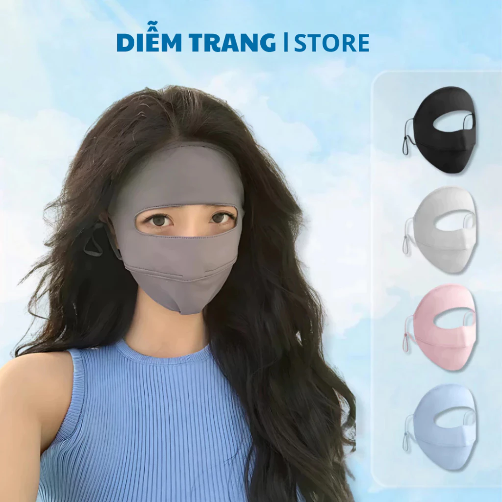 Khẩu trang vải che kín mặt chống tia UV chất liệu lụa mềm mát lạnh - Khẩu trang uv che kín mặt thoáng khí