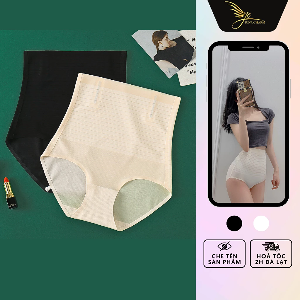 Quần Gen Nịt Bụng, Quần Định Hình, Ôm Siết Eo JUNA Size M/L/XL Thời Trang Đồ Lót Dành Cho Nữ, Chất Su, Màu Da/Đen/SP741A