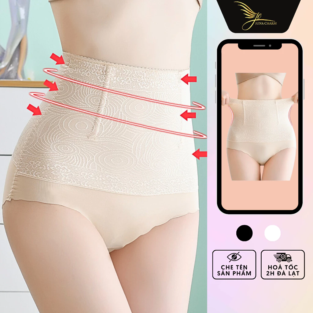 Quần Gen Nịt Bụng, Quần Định Hình Ôm Siết Eo JUNA Size XXL Thời Trang Đồ Lót Dành Cho Nữ Chất Su Non, Màu Da/SP6883A