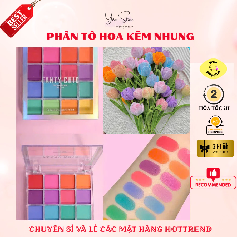 Phấn Mắt, Phấn Tô Kẽm Nhung, Phấn Tô Hoa, Thú, Móc Khóa, Đồ Handmade, DIY- YÊN STORE