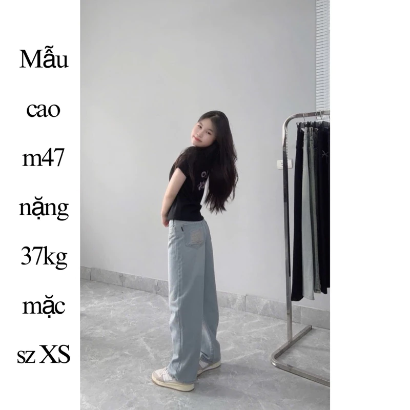 [MẪU MỚI] (SUÔNG NẤM LÙN) QUẦN JEANS NỮ RÁCH TÚI MÀU XANH NHẠT