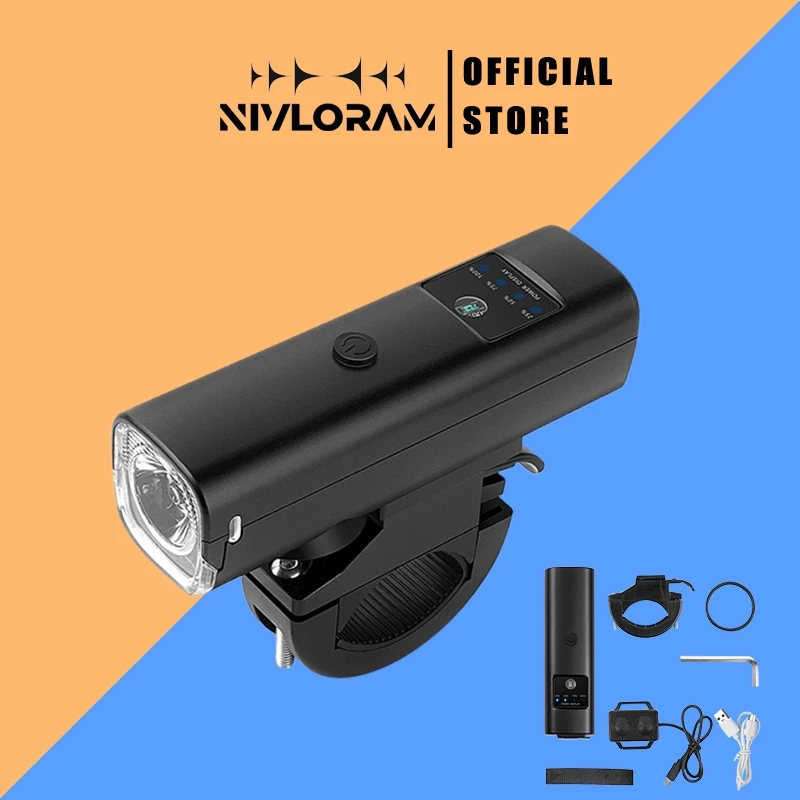 Đèn xe đạp siêu sáng 1000 lumens cảm biến ánh sáng tiết kiệm pin,có còi sạc USB Chỉnh độ sáng thông minh