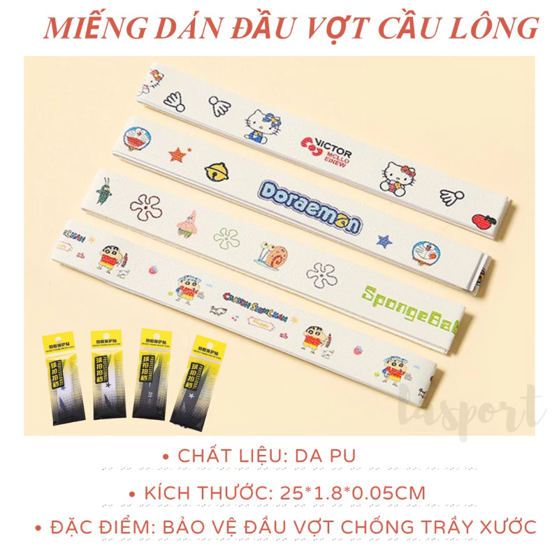 Miếng dán vợt cầu lông, miếng dán bảo vệ vợt cầu lông, miếng dán cân bằng tăng độ nặng đầu cho vợt