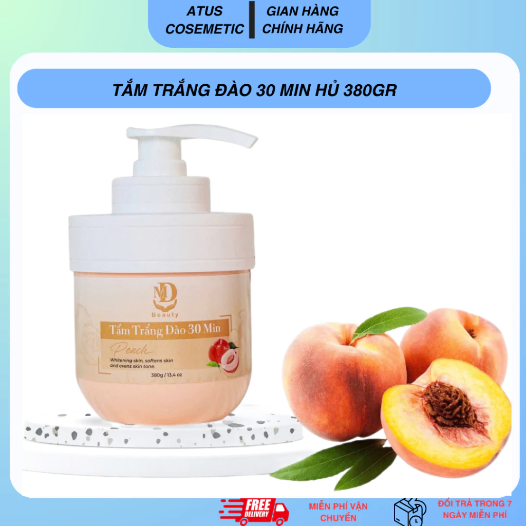 TẮM TRẮNG ĐÀO 30 Min 380gr Hỗ Trợ Dưỡng Trắng MD Beauty