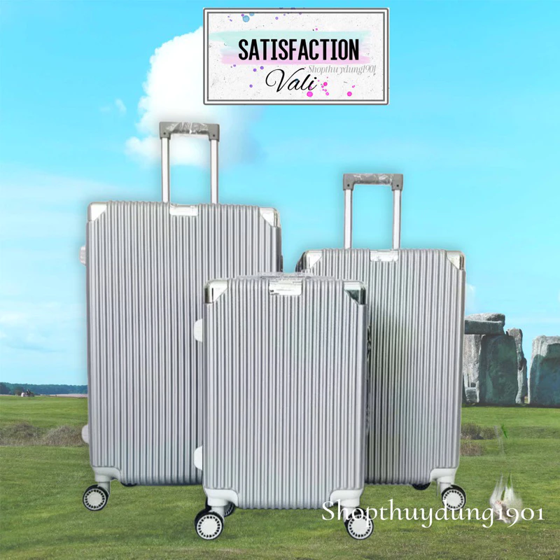 Vali du lịch SATISFACTION Size 24/20 - Cao cấp bịt 4 góc chống va đập - Khoá số an toàn