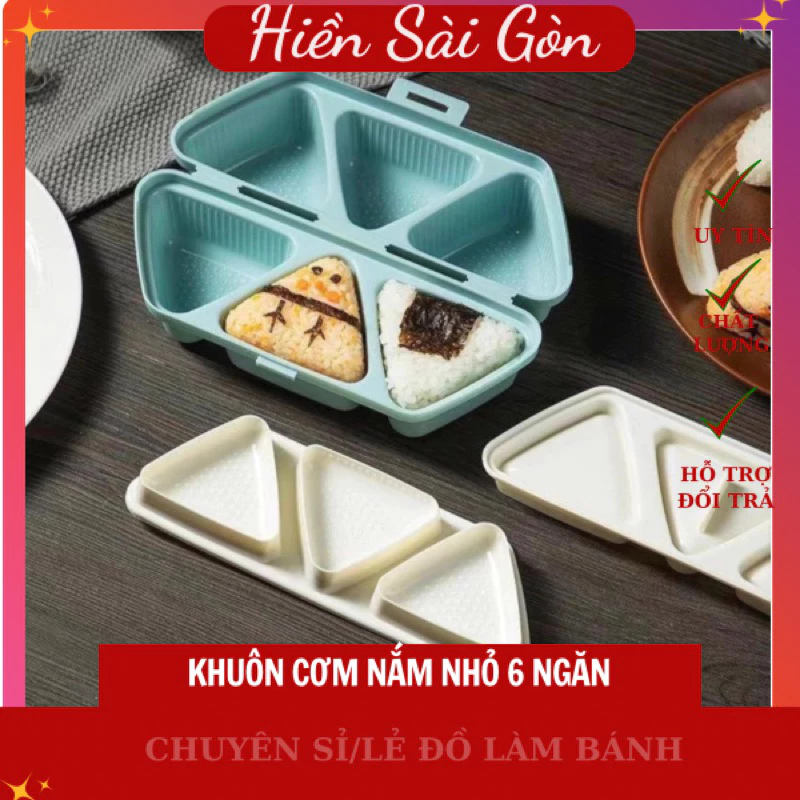 khuôn làm cơm nắm 6 ngăn làm cơm 5k,10k