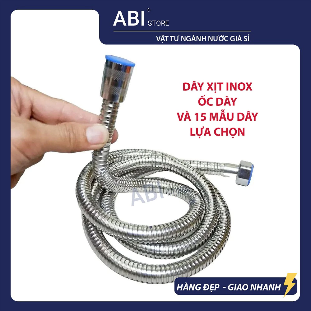 Dây vòi xịt vệ sinh toilet inox 120cm, dây cấp nước vòi xịt wc hàng đẹp