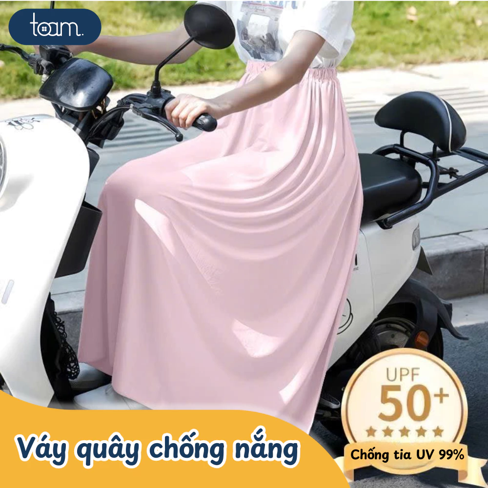 Váy Quây Chống Nắng Nữ Tổ Ấm Chất Liệu Băng Lụa Lạnh Mát Mẻ Lưng Đai Chun Co Giãn 4 Chiều Freesize