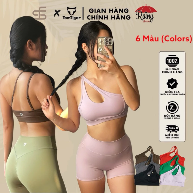 [ CHÍNH HÃNG ] TomTiger Wonder Áo tập gym nữ, áo tập yoga có mút nâng ngực sexy chất Poly mát mịn - Rainy Store