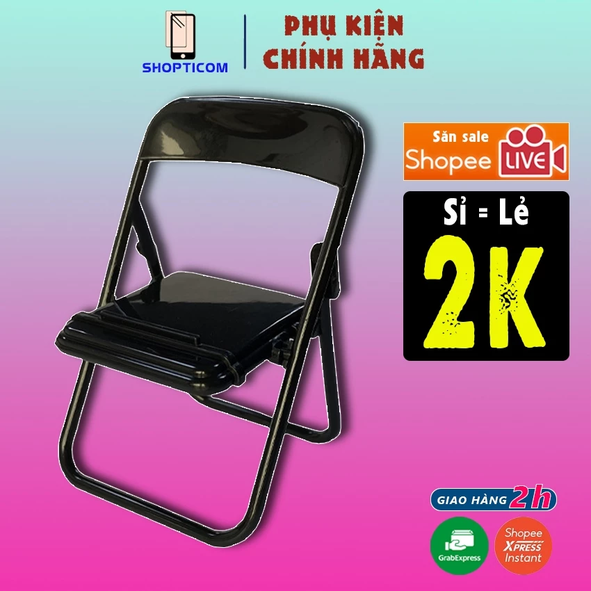 Giá đỡ điện thoại Sagopy hình ghế bằng nhựa kích thước 12.5 x 6.5cm có chân để cute dễ thương