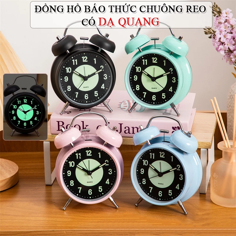 Đồng Hồ Báo Thức Dạ Quang Để Bàn, Đồng Hồ Dạ Quang Báo Thức Để Bàn Kim Trôi