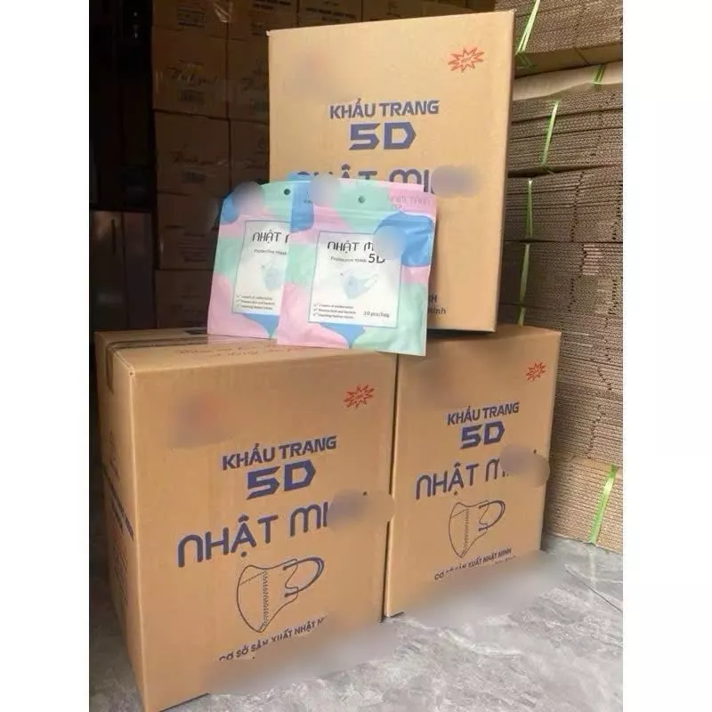 ⚡️THÙNG 500 CÁI 50 GÓI KHẨU TRANG 5D NHẬT NINH MASK KHÁNG KHUẨN