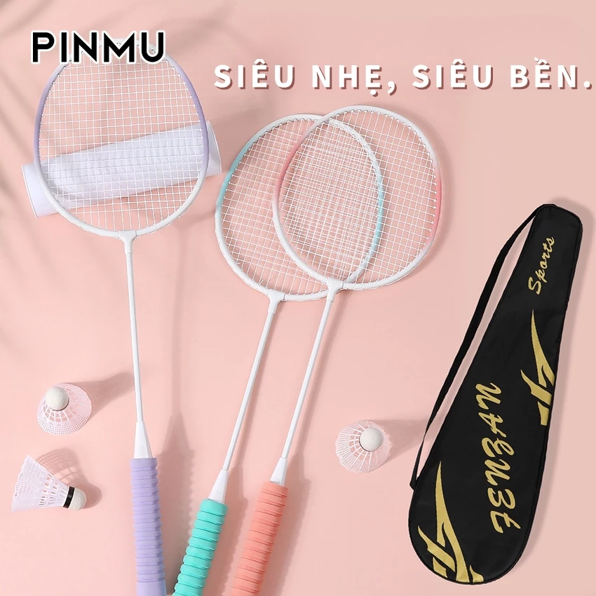 Vợt Cầu Lông PINMU FENZAN Set 2 Cây Chất Liệu Hợp Kim Loại Dành Cho Mọi Lứa Tuổi Tặng Kèm Túi Đựng