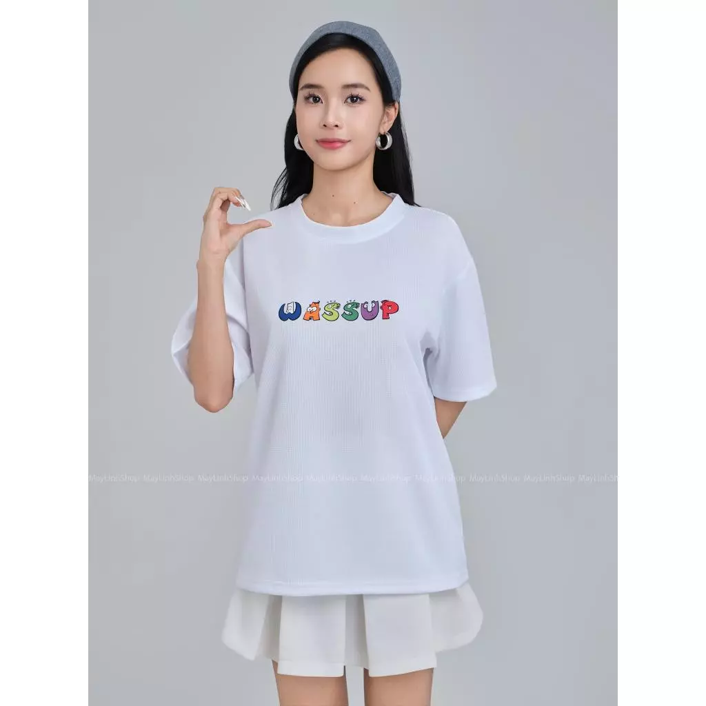 Áo thun WASSUP Local Brand Nam Nữ -  MayLinhShop - Form rộng che Oversize chất vải tổ ong thoáng mát