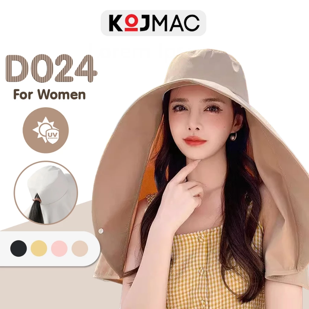 [UV] Nón Chống Nắng Nữ Phủ Dài Chống UV, Mũ Rộng Vành Đi Biển Che Mặt Vai Lưng Cao Cấp