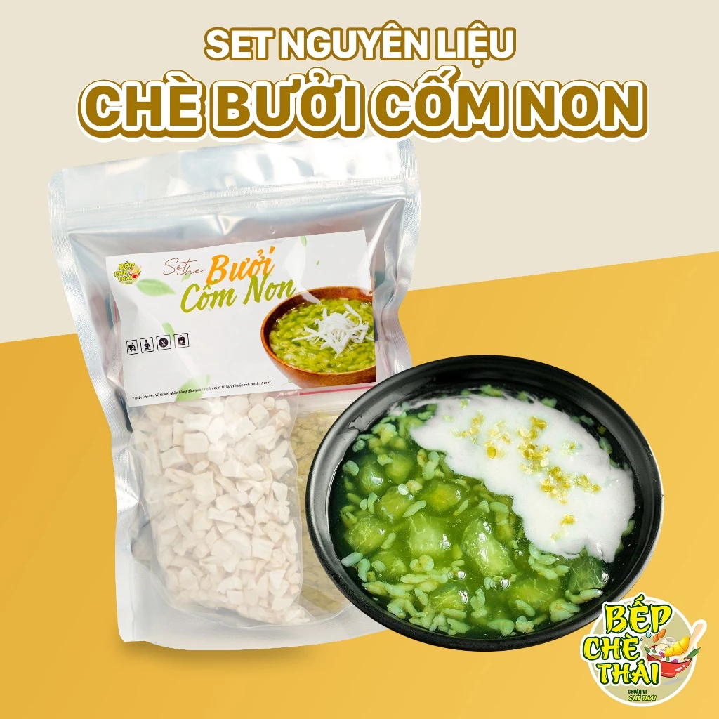 Set chè bưởi cốm non siêu cùi An Giang (Set 45 chén) tặng kèm công thức Bếp Chè Thái