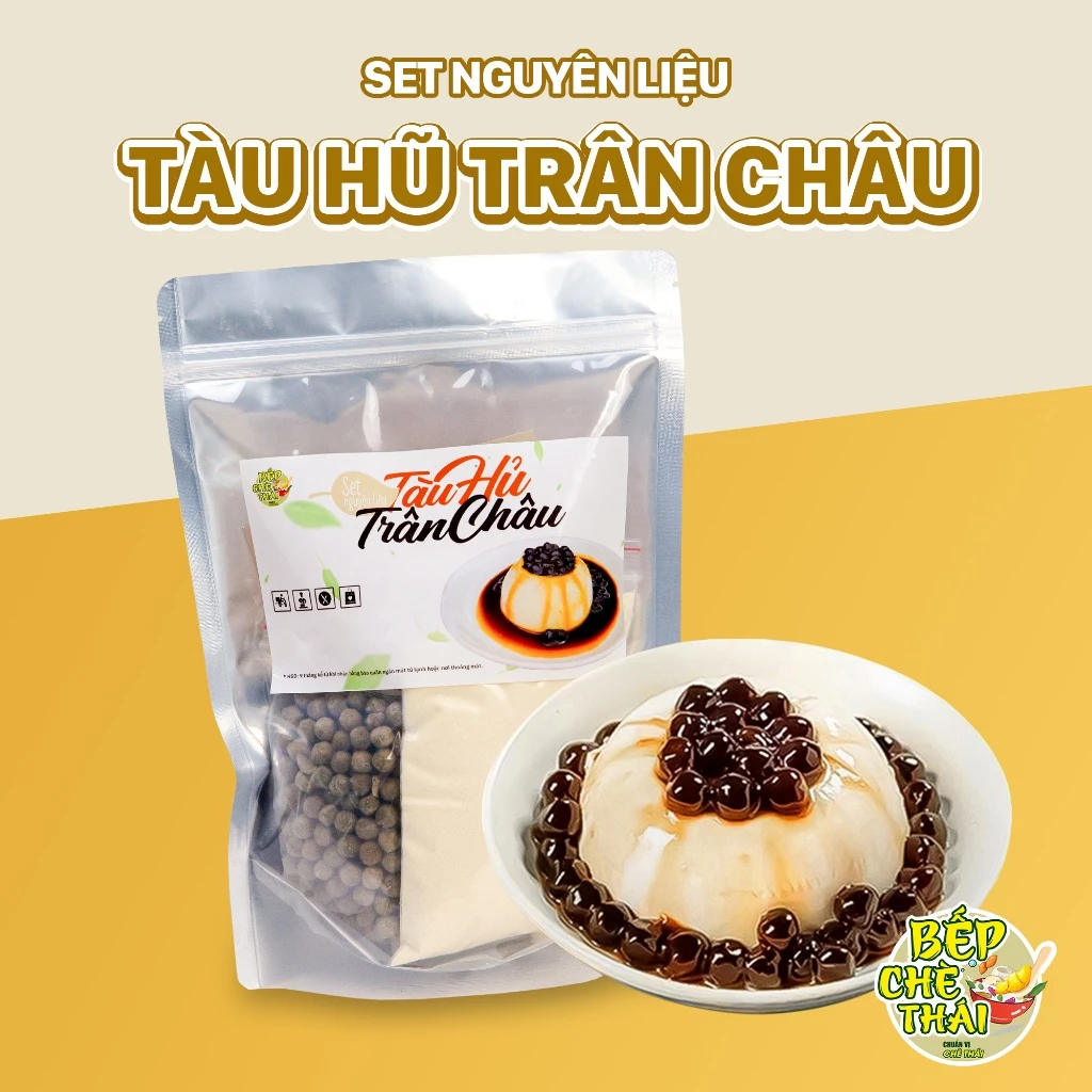Tàu hũ trân châu đường đen - Set tàu hủ 15 chén - Bếp Chè Thái