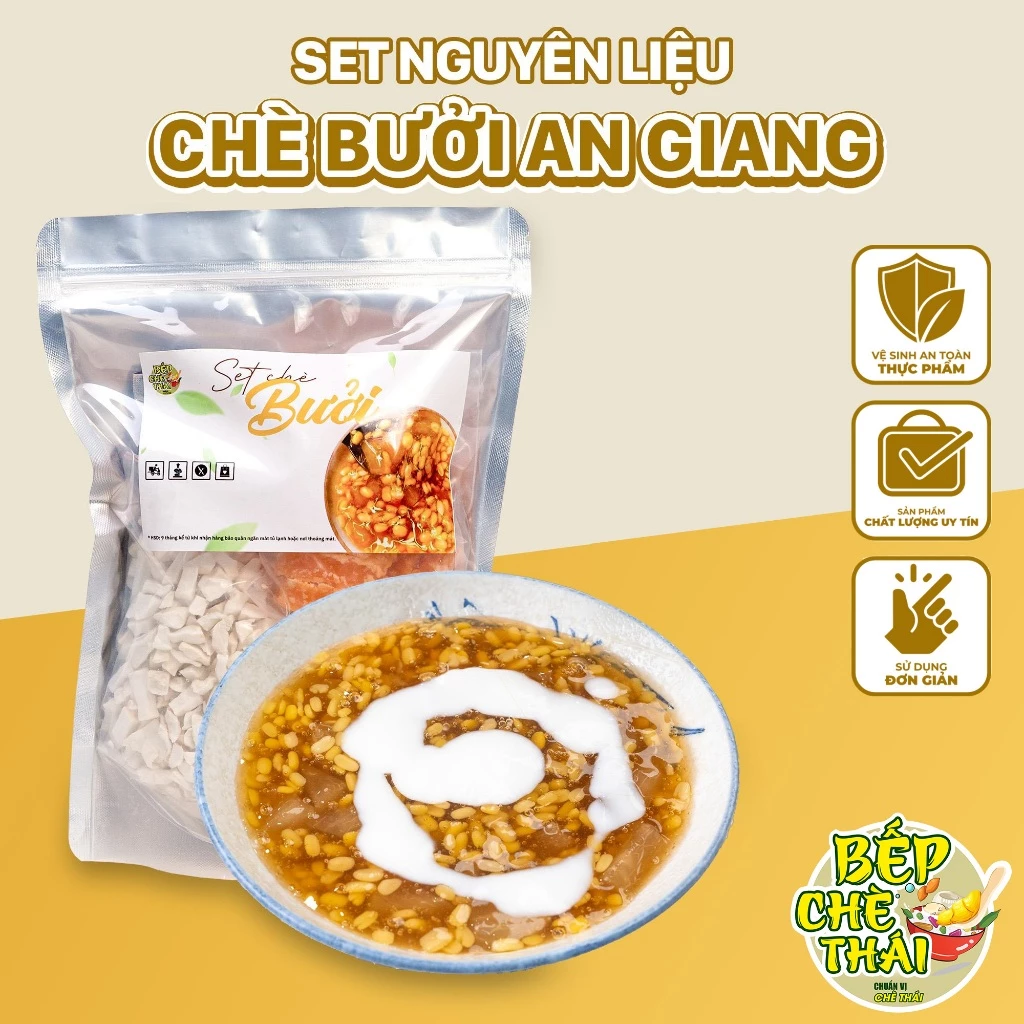 Set chè bưởi đậu xanh siêu cùi An Giang (set 45 chén) tặng kèm công thức nấu - Bếp Chè Thái