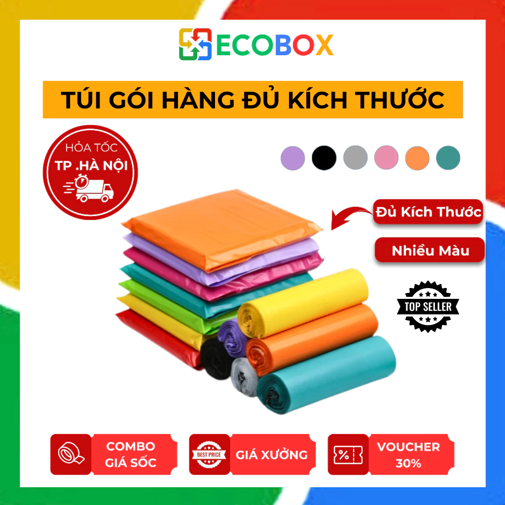 [Best Choice] - 1Kg Túi Gói Hàng,Túi Niêm Phong Siêu Dày - Đủ Size - ECOBOX