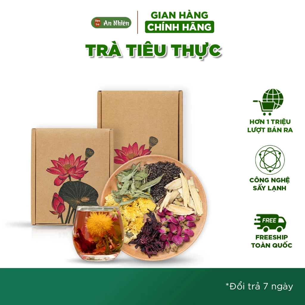 Trà Tiêu Thực An Nhiên hỗ trợ nhuận tràng, tiêu độc, mát gan, lợi tiêu hóa, Nguyên liệu thiên nhiên, sấy lạnh