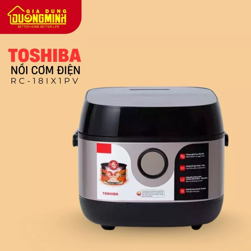 NỒI CƠM ĐIỆN TOSHIBA RC-18IX1PV - NỒI CƠM CAO TẦN IH
