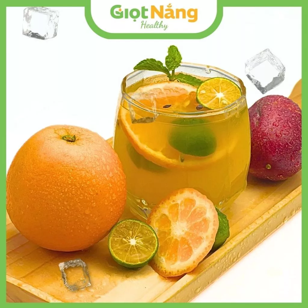 Combo 10 Gói Trà Chanh Dây Kim Quất Giải Khát Thanh Nhiệt Thực Phẩm Khô từ Nông sản Giọt Nắng Dịp Tết Trung Thu