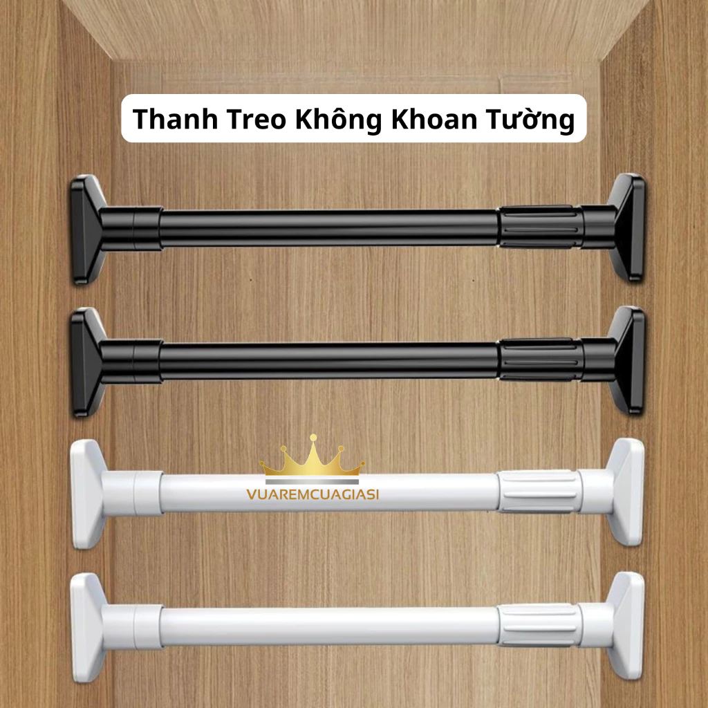 Hỏa Tốc - Thanh treo không khoan tường 32mm bản nâng cấp mới, nâng cấp đầu chụp dạng xoay cố định