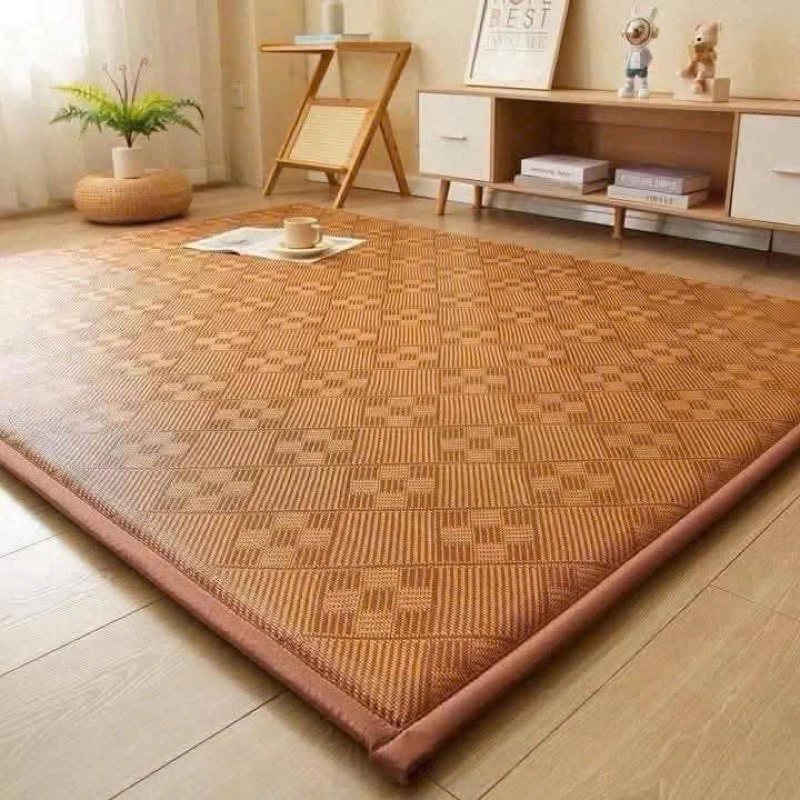 Nệm Chiếu Mây Điều Hòa Bodecor dạng thảm xuất Nhật, chống trượt, êm mềm, mát mẻ, gọn nhẹ kích thước 1m2,1m5,1m6,1m8,2m2