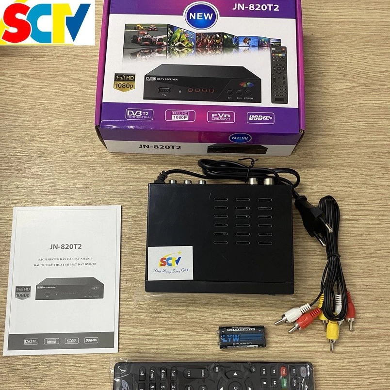 Đầu thu truyền hình số mặt đất DVB-T2 SCTV, VTC, VTV Cab JN-820T2