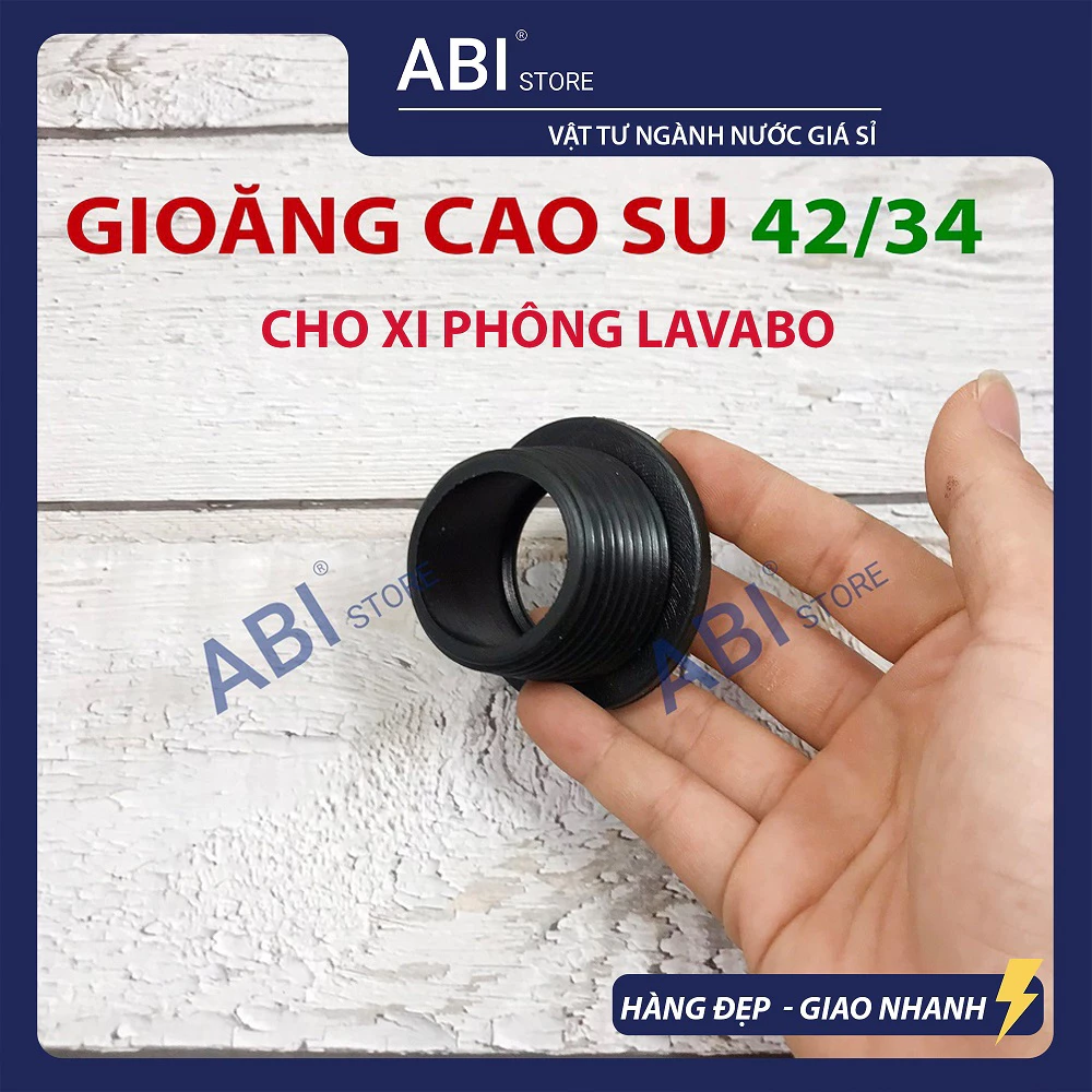 Combo 5 Gioăng Cao Su 42/34, Ron Đầu Thoát Nước Xi Phông Chậu Rửa Mặt Cho Ống Nhựa 42