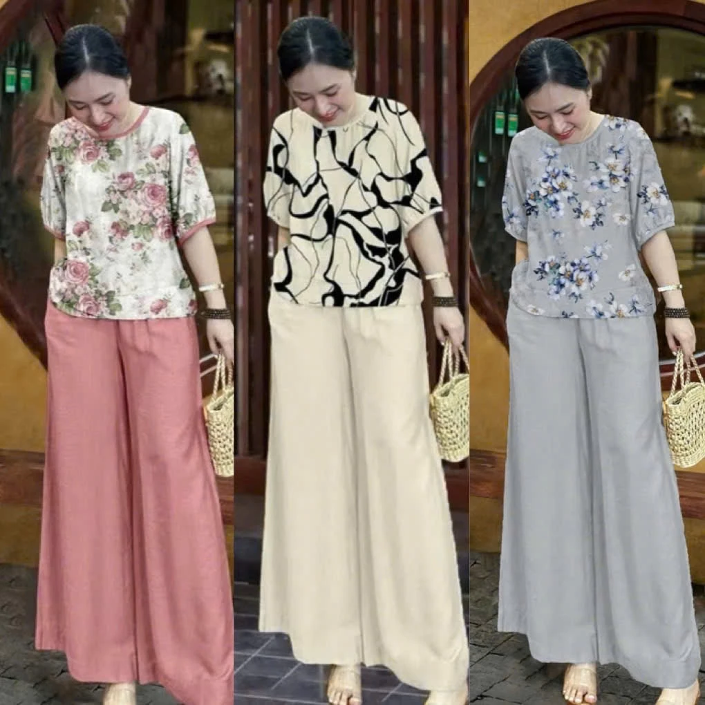 (MÃ ED) NEW NEW NEW MẪU Lụa hàn+ QUẦN đũi hàn SANG TRỌNG, MÁT MẺ..