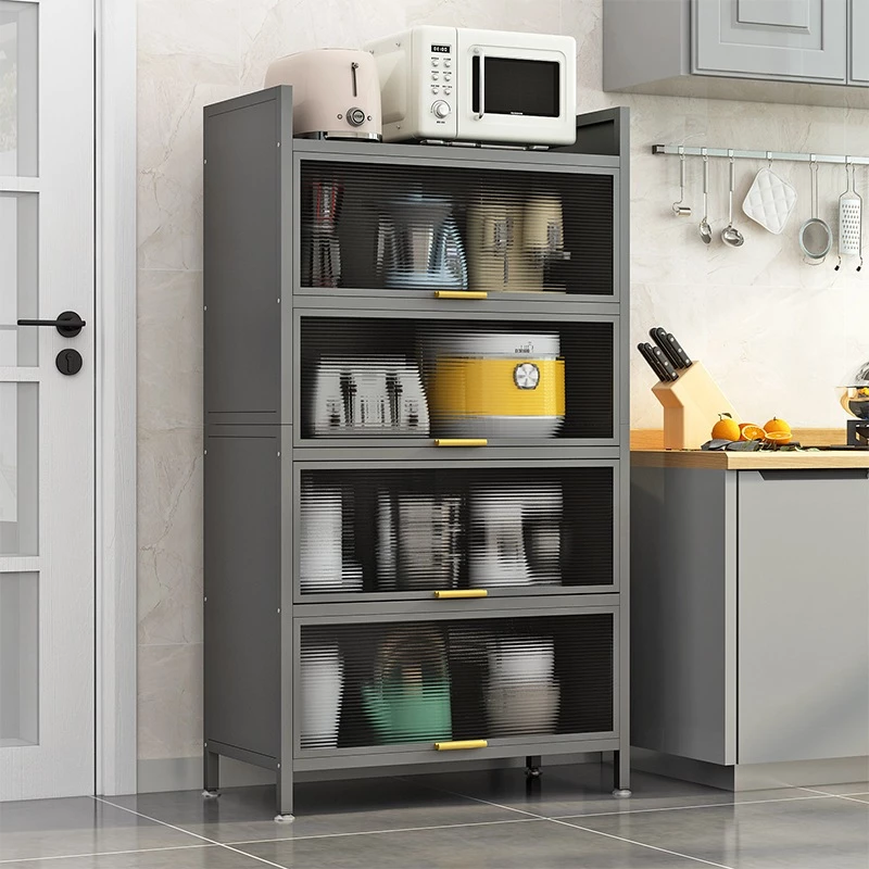 Tủ đựng đồ nhà bếp với cửa tủ Tầng đa chức năng Tủ lò vi sóng Lò nướng đồ điện Tủ đựng đồ lưu trữ