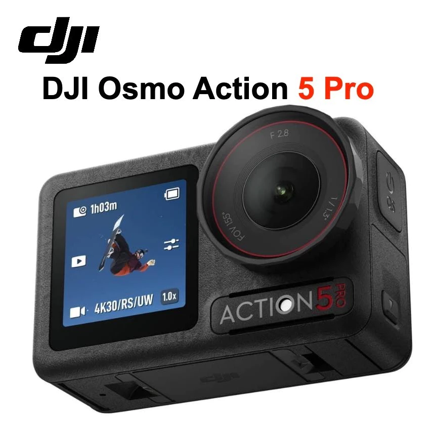 Camera hành động DJI Osmo Action 5 Pro máy quay hành trình 4K 120fps,chế độ màu HLG,quay đêm rõ nét