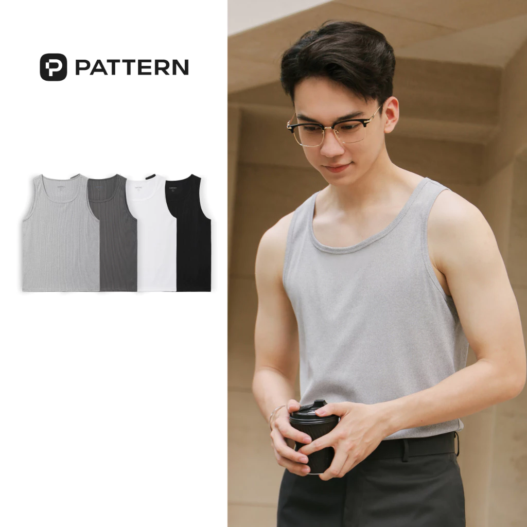 Áo ba lỗ basic thun gân tăm 4 màu PATTERN PA022