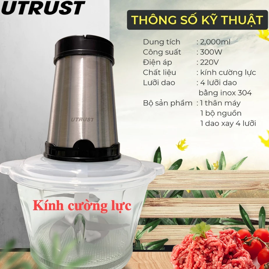 Máy xay thực phẩm đa năng 2L UTRUST NJR-3088