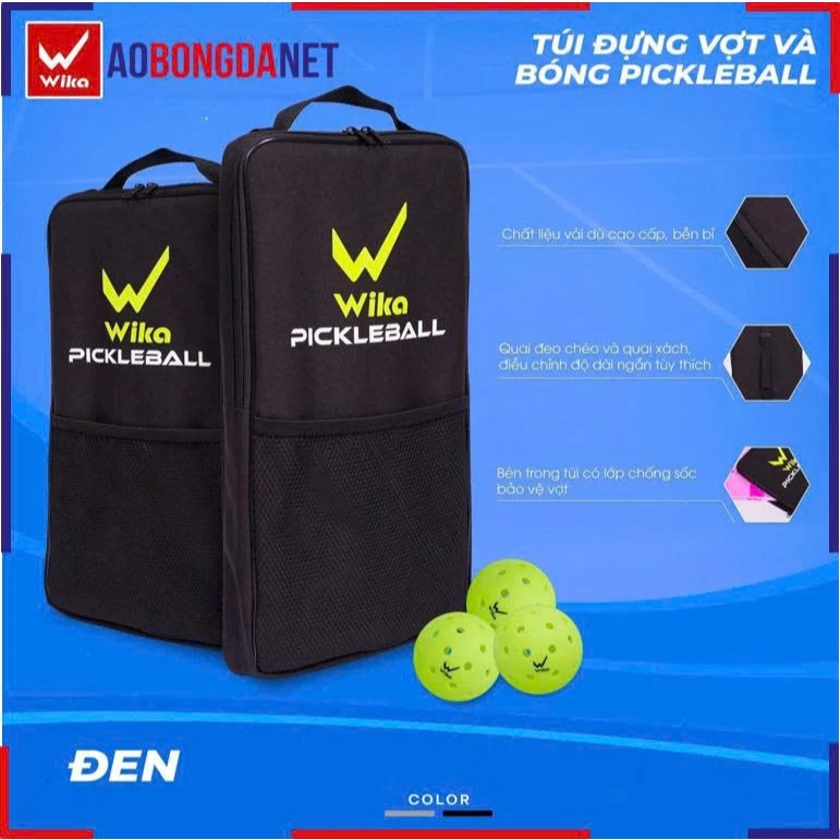 Túi Đựng Vợt Pickleball Và Bóng Pickleball, Bảo Vệ Mặt Vợt Chống Xước Nhỏ Gọn Tiện Lợi