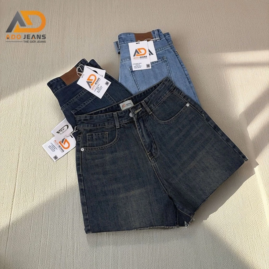 Quần Short Nữ , Quần Đùi Jeans Nữ Lưng cao lai tua rua (S31,S33)