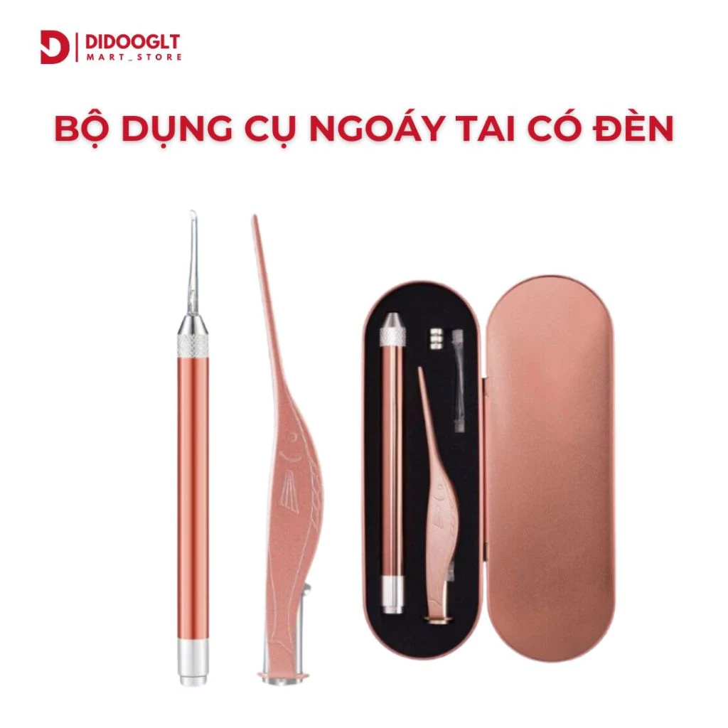Bộ Dụng Cụ Lấy Ráy Tai Có Đèn DIDOOGLT, An Toàn Sử Dụng Cho Bé Và Gia Đình Tiện Lợi Tại Nhà