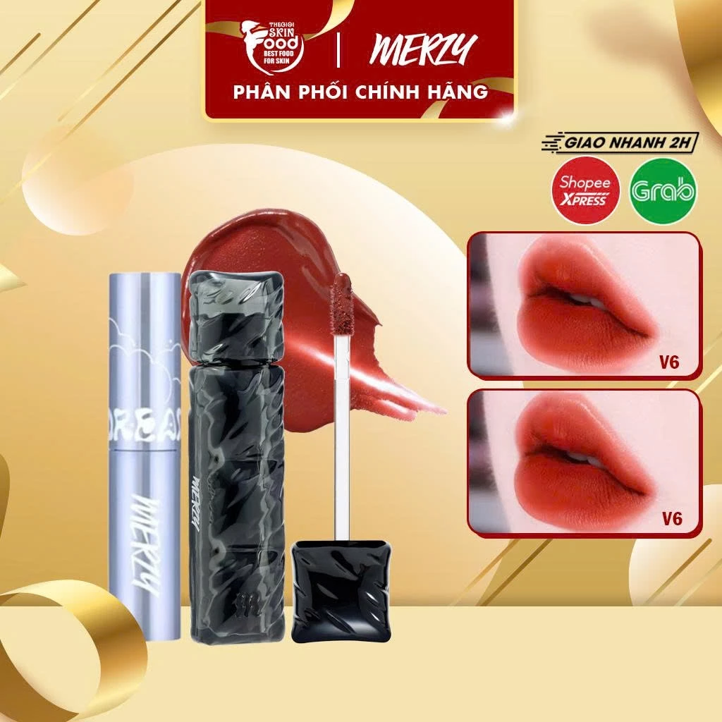 [NEW][V6 PUFFER][Son Phao] Son Kem Lì, Bền Màu, Lâu Trôi Merzy The First Velvet Tin 3.8g