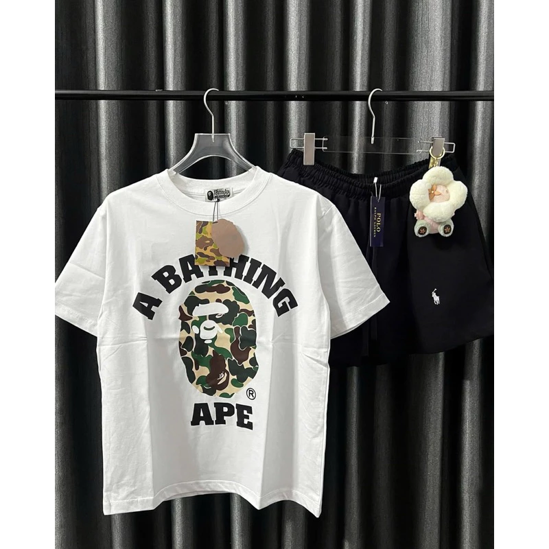 [Tổng Hợp] Mẫu Áo Thun Bape Vải Cotton 2 Chiều Dày Dặn Form Rộng Unisex Nam Nữ