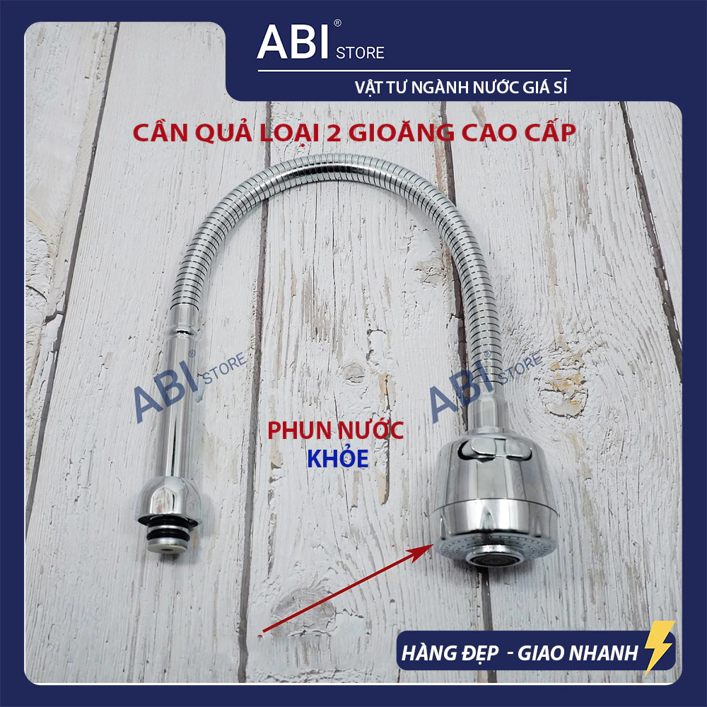 Cần quả vòi rửa bát loại 2 gioăng nước khỏe hàng cao cấp, cần vòi mềm rửa chén bát thay thế