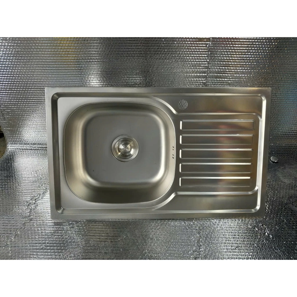 Chậu rửa chén 1 hộc 1 cánh Inox không rỉ kích thước 75cm x 45 cm(Tặng kèm bộ xả Inox cao cấp)-ĐIỆN NƯỚC ĐẠT THÀNH
