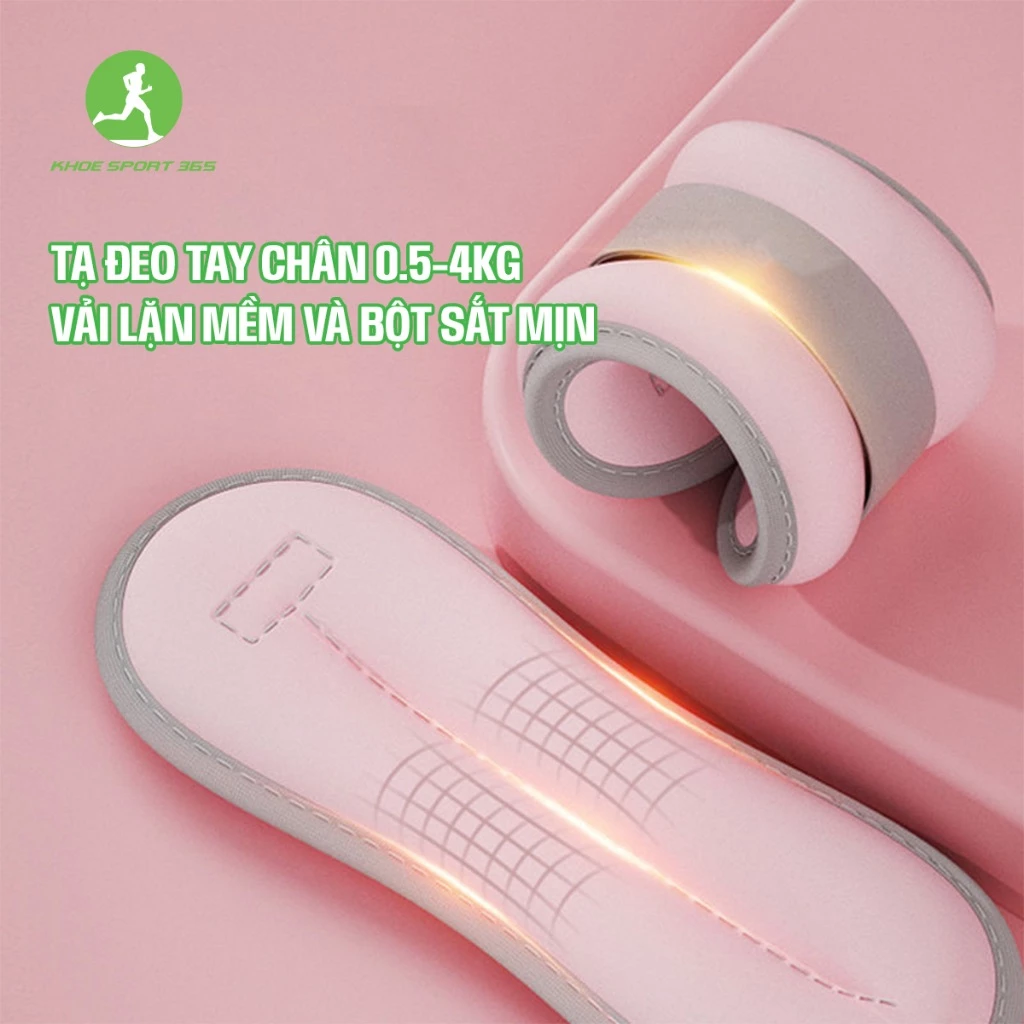 Tạ đeo tay chân tập gym hỗ trợ kéo xà, tập tạ, chống đẩy tại nhà dễ dàng - Khoesport