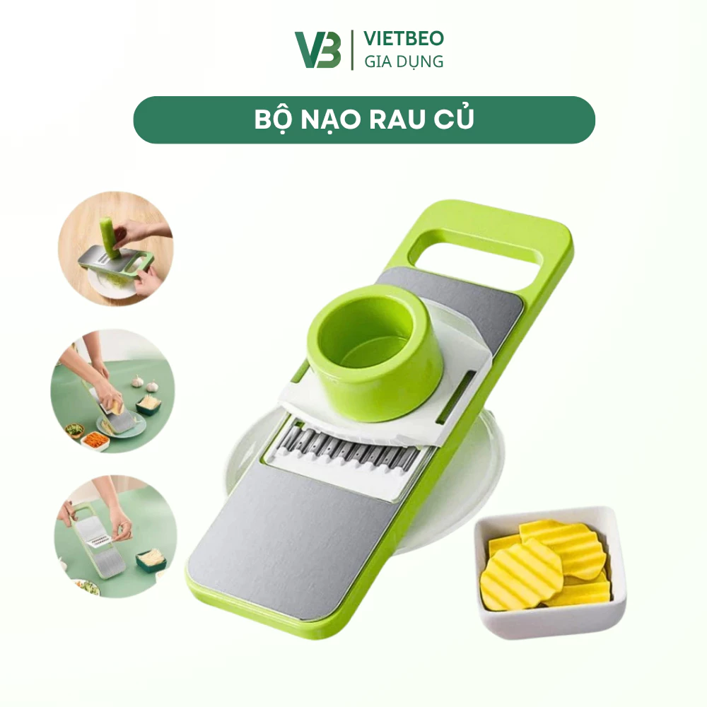 Bộ Nạo Rau Củ DIDOOGLT Dụng Cụ Bào Nạo Rau Củ Quả Thái Lát Bào Sợi Chất Liệu Inox 304 Không Gỉ