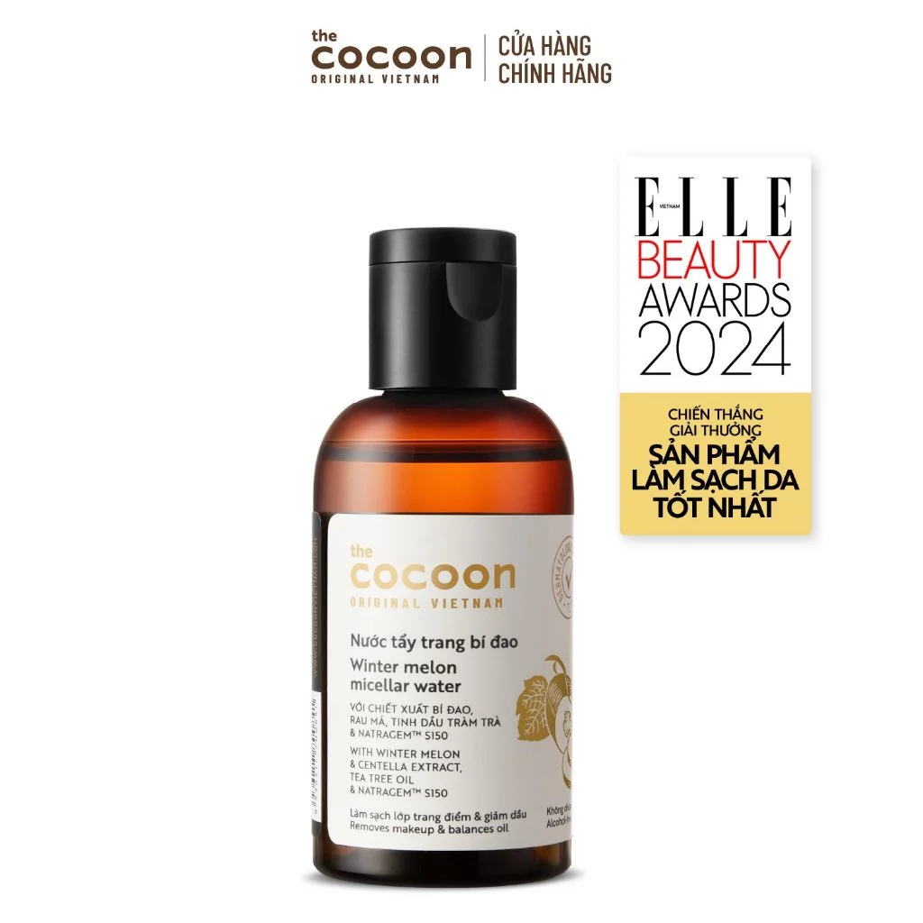 HÀNG TẶNG KHÔNG BÁN - Trial size - Nước tẩy trang bí đao Cocoon tẩy sạch makeup & giảm dầu 50ml