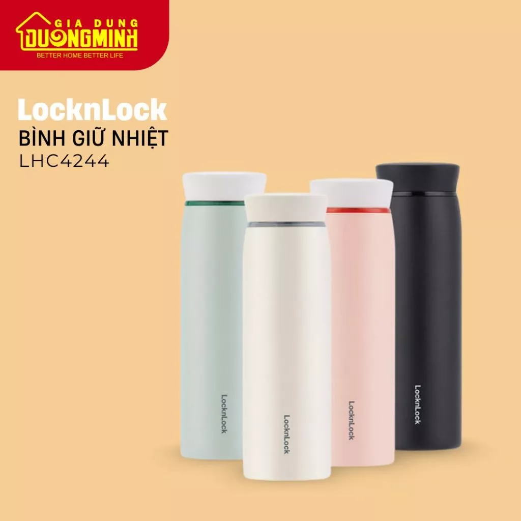 Bình Giữ Nhiệt LocknLock Feather Light Ring Tumbler 460ml - LHC4244 - Gia Dụng Dương Minh