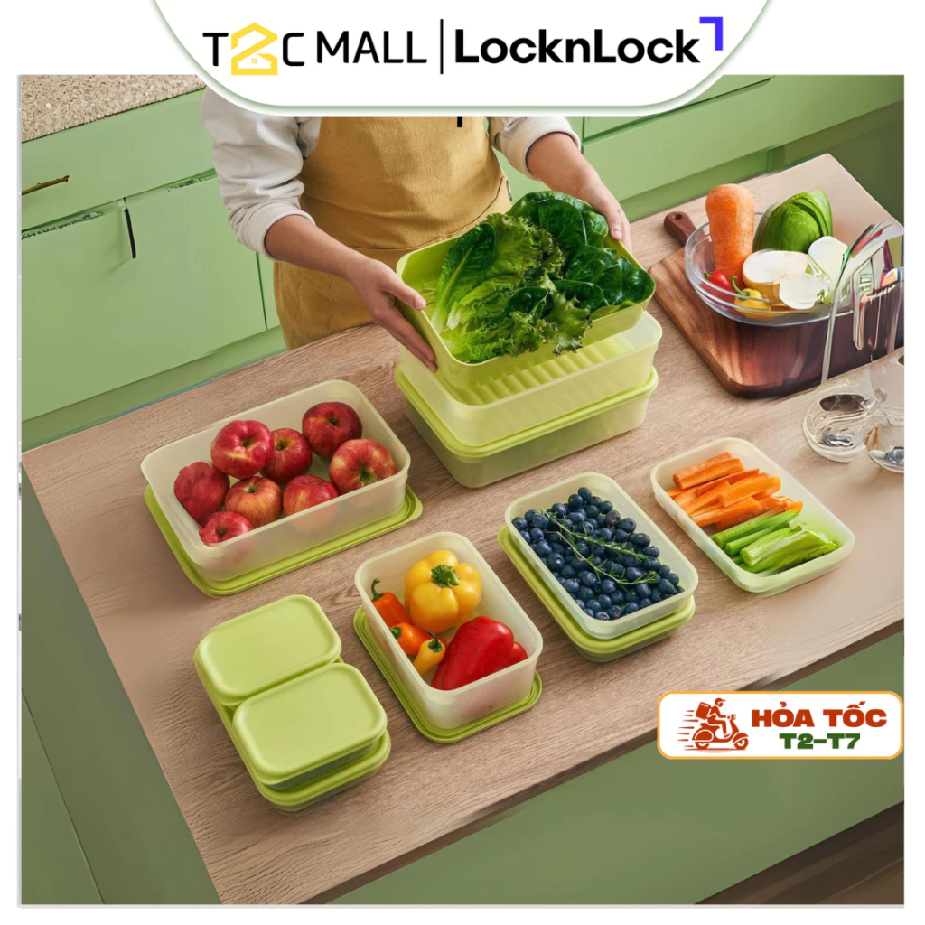 Hộp nhựa đựng thực phẩm LocknLock đựng hoa quả, trữ đông, bảo quản tươi mát đến 31 ngày HLE T2C Mall