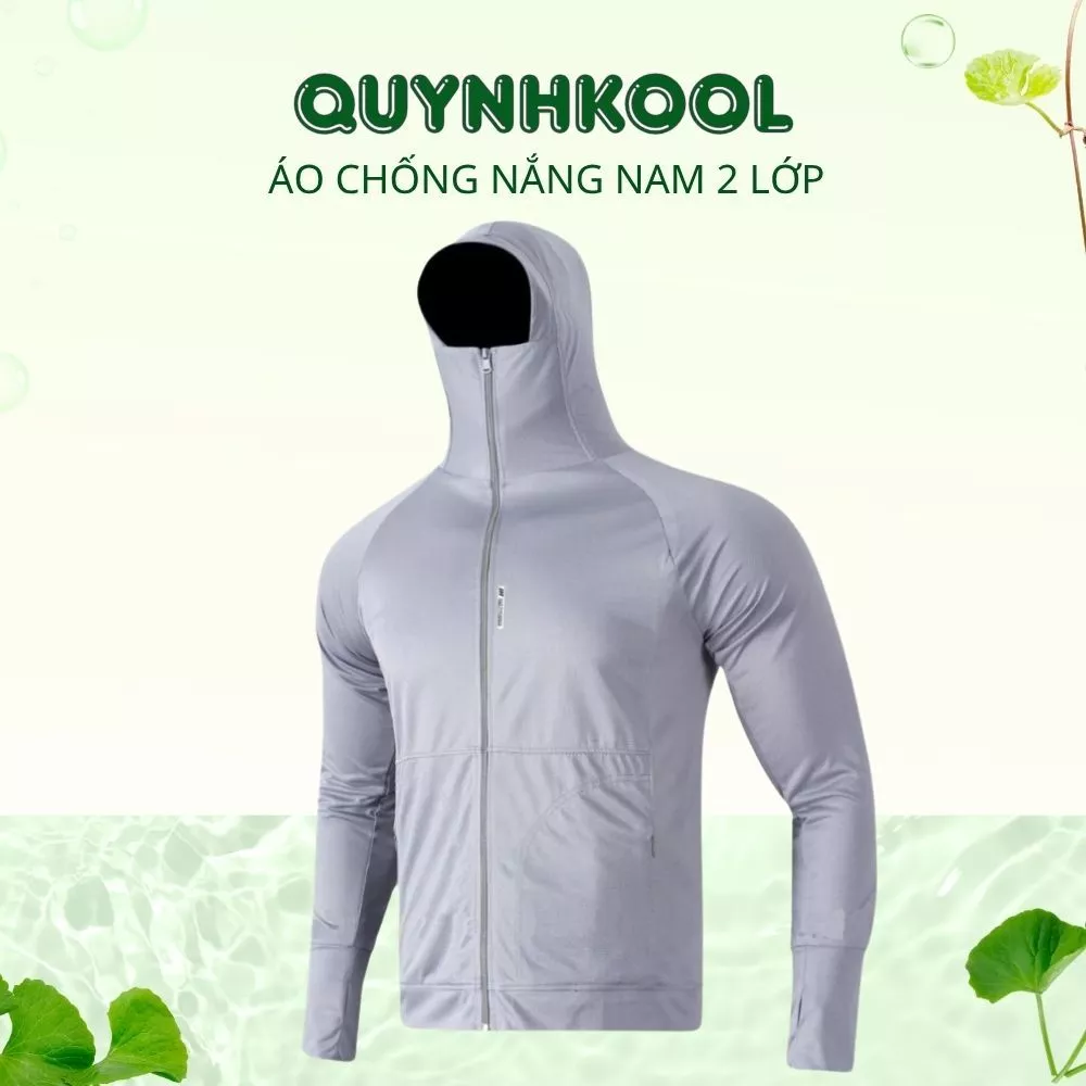 Áo Chống Nắng Nam 2 Lớp DIDOOGLT Chống Tia Uv, Áo Chống Nắng Nam 2 Lớp Dáng Thể Thao Thoáng Mát