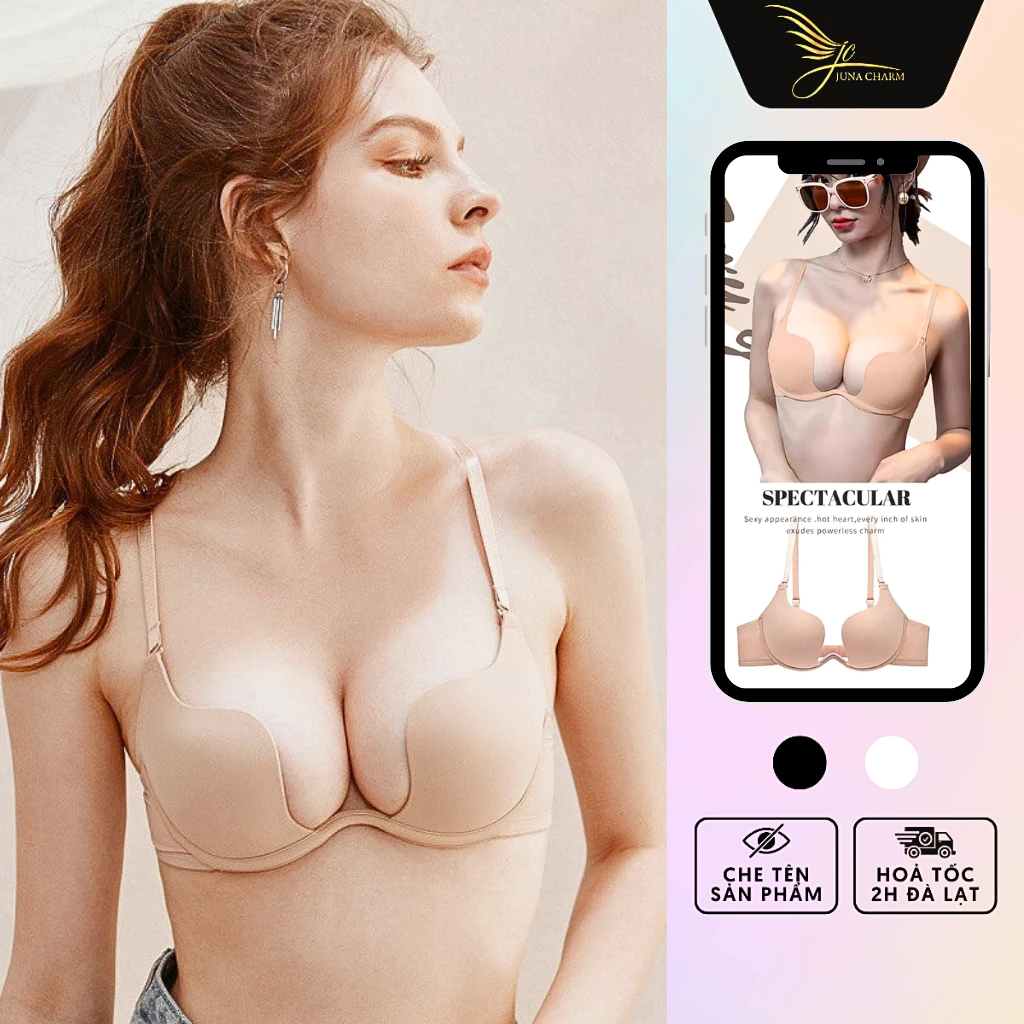 Áo Ngực Khoét Chữ U, Áo Lót Có Gọng Sexy JUNA Size 34/36 Thời Trang Đồ Lót Dành Cho Nữ Chất Vải Polyester, Màu Da/SP8867