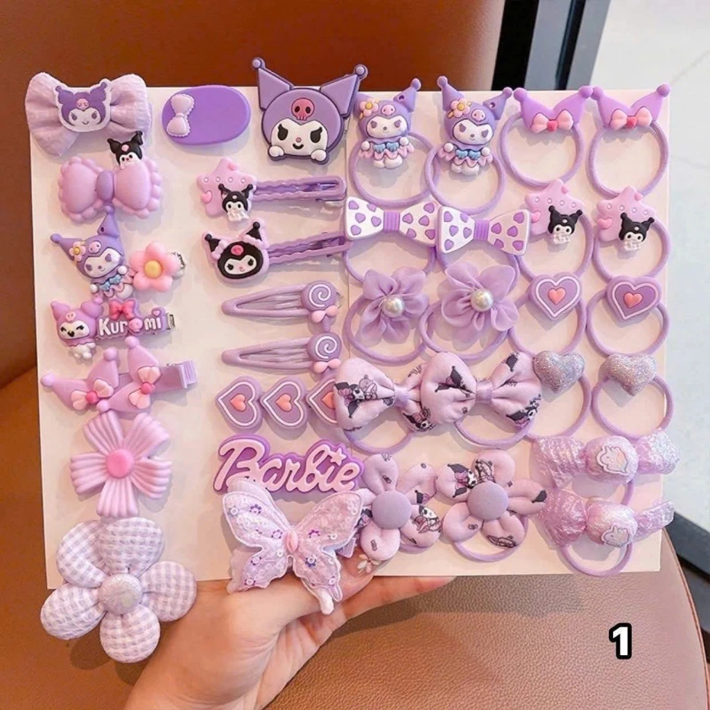 SET 36 MÓN Dây Buộc Tóc Kulomi + Phụ Kiện Tóc Dễ Thương Cho Bé Gái siêu xinh cho nữ